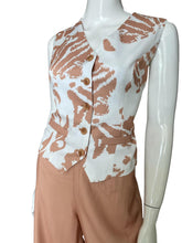 Vest cream n white set